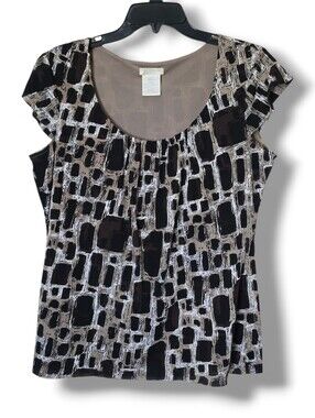 Worthington Patterned Blouse - Size Large